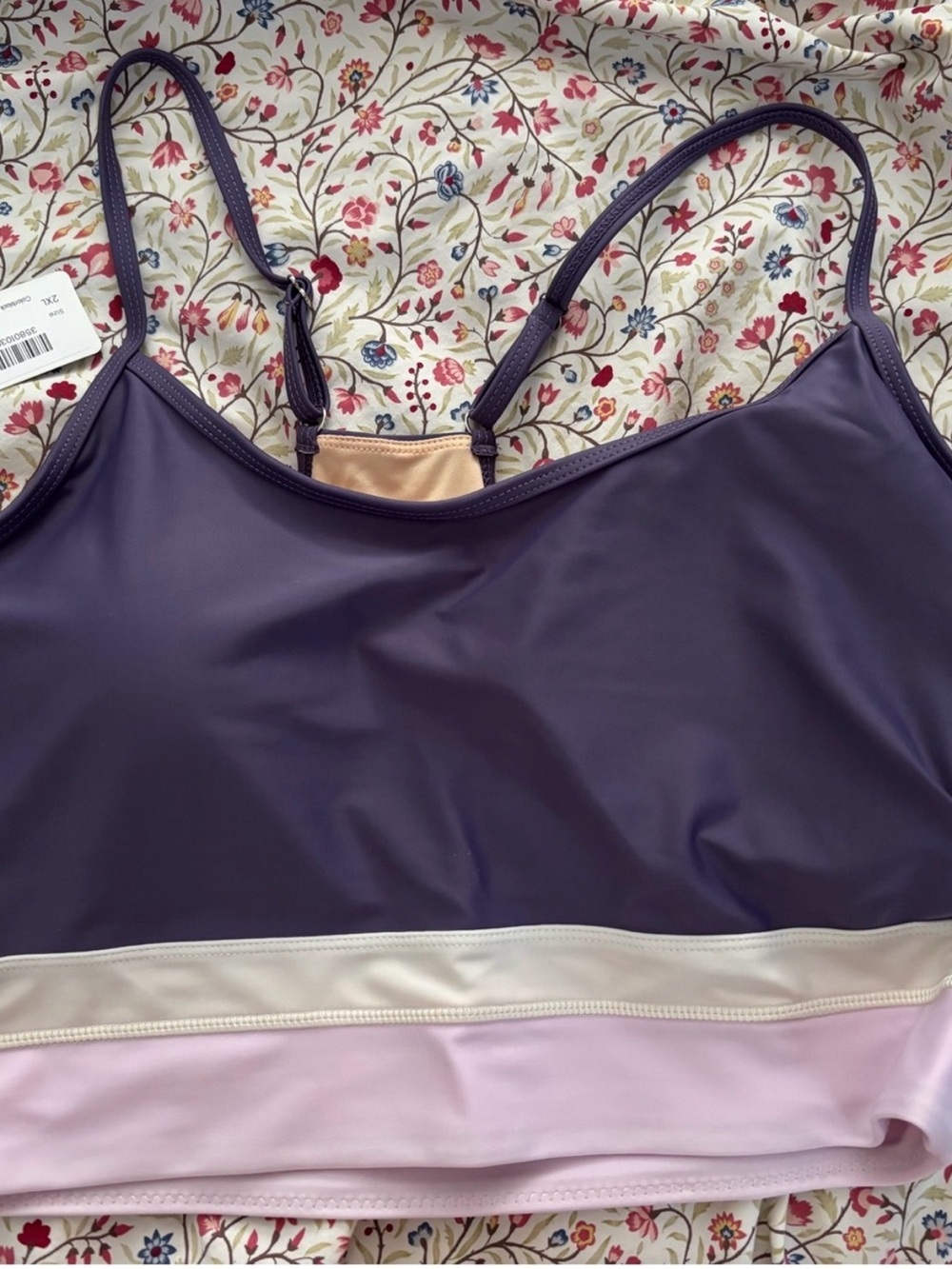 Livy & Kate Swim - 2XL Colorblock Crop Mulberry